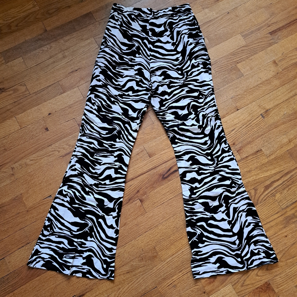 H&M Zebra Print Flare Pants Sz 6 NWOT - Picture 9 of 9